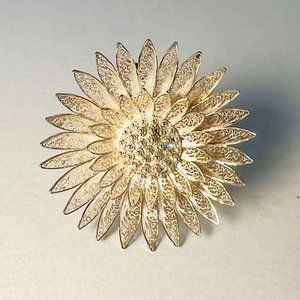 VINTAGE STERLING FILIGREE PIN